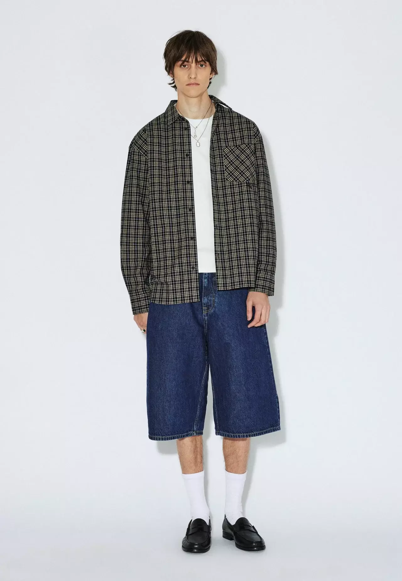 Dr.Denim Vali Shorts Haze Dark Retro Herren Baggy Fit Denim blau